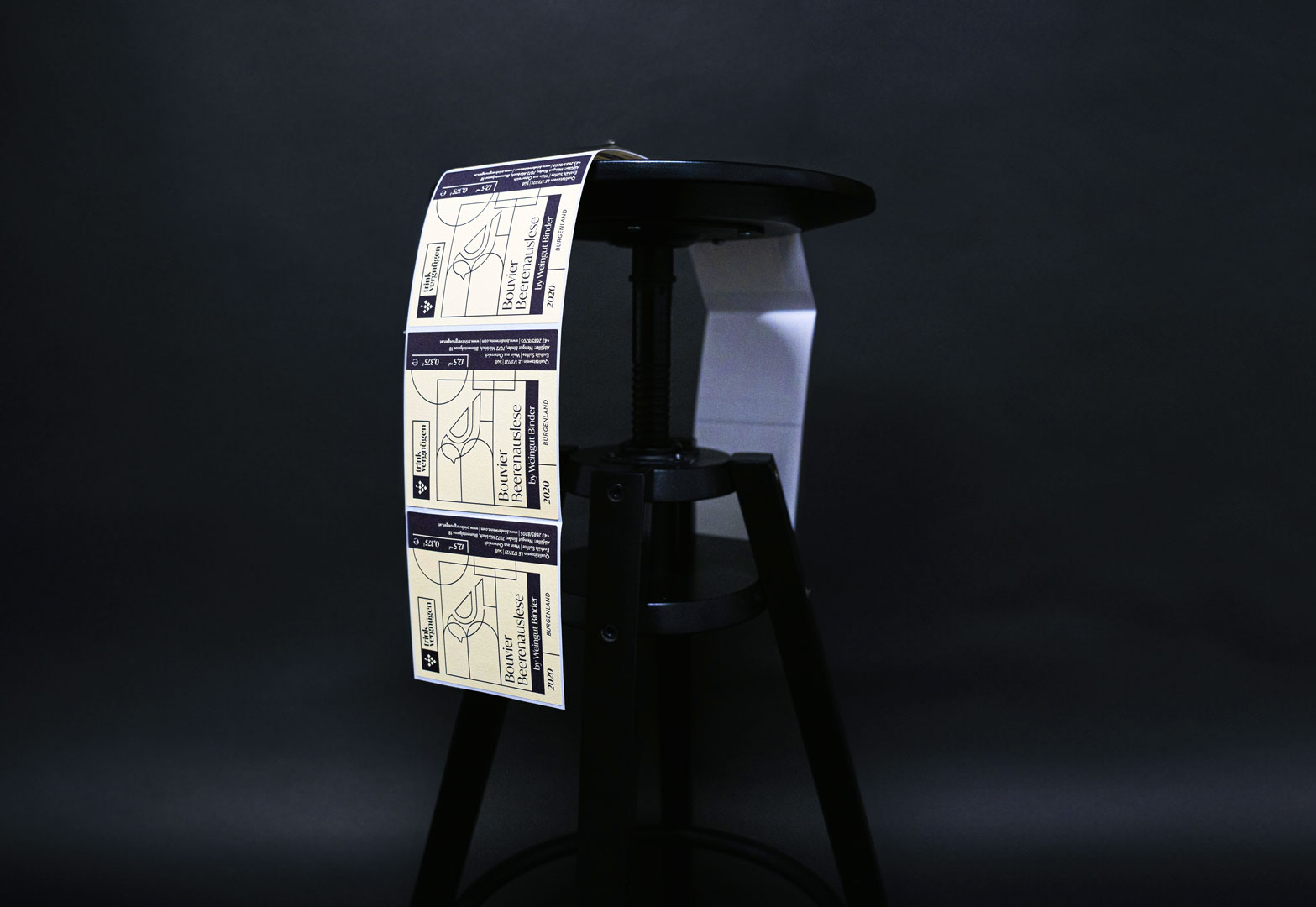 Etikettendesign Trinkvergnügen Jack Coleman